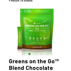Greens on the go in the chocolate blend